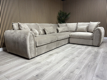 Sofology MARBLE ARCH Style Fabric RHF Corner Sofa, Mocha - RRP £3,599