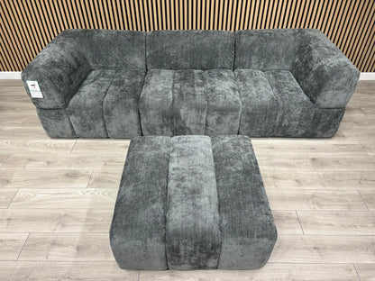 Taskers KIRWIN Large Fabric 3 Seater Sofa + Footstool - RRP £2,999