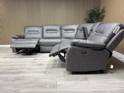 DFS Model Fabric Modular Corner Sofa + Console, Power Recliners - RRP £2,599