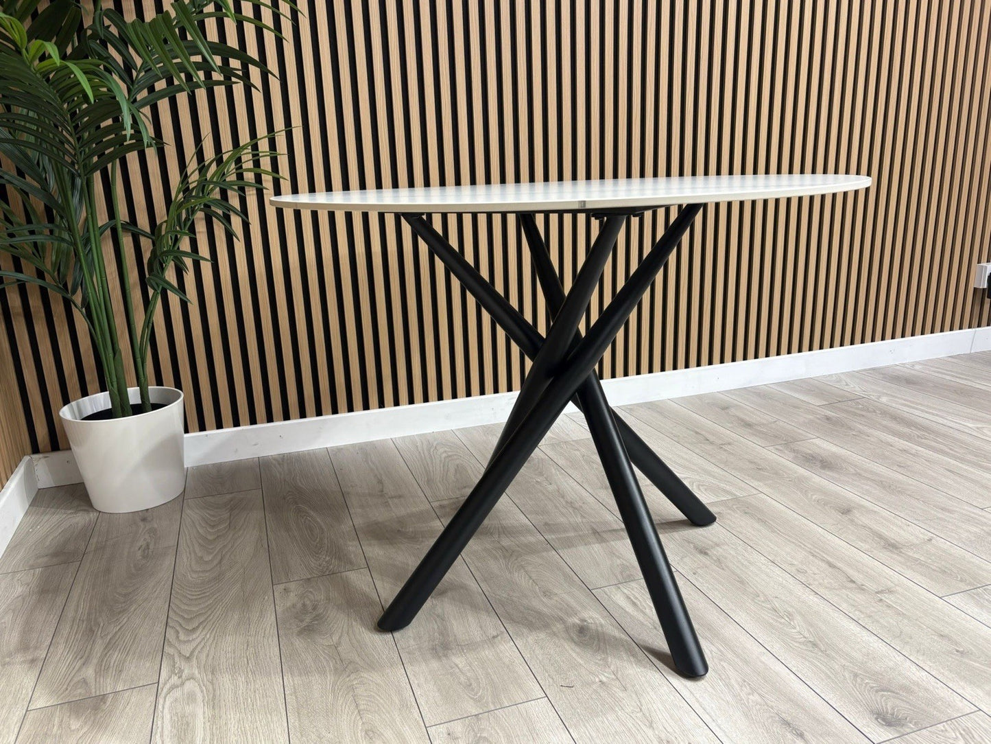 NEXT Sample - Vista Marble Effect Circular Dining Table - RRP £899