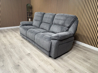 ORLANDO Fabric 3 Seater Power Recliner Sofa - RRP £1799