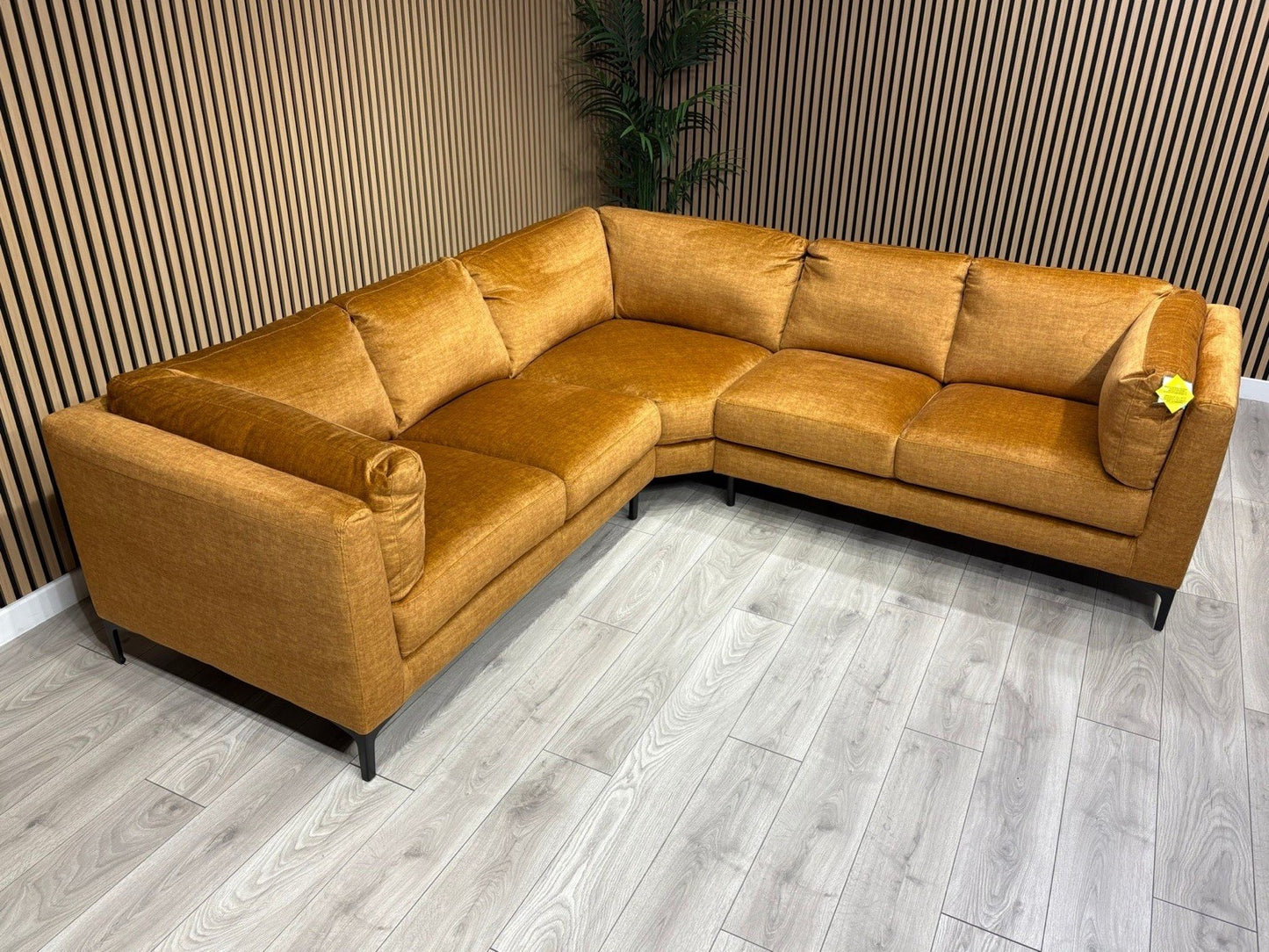 NEW Rene Fabric Corner Sofa, Amber - RRP £2495