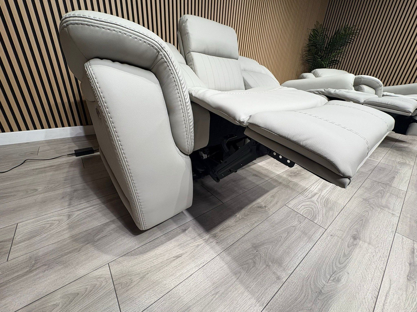DOMINO Leather 3 Seater Sofa + Armchair Set, Power Recliners - RRP £2,795