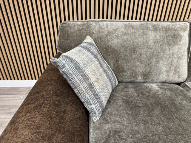 Oakfurnitureland DARWIN 2 Corner 2 Large Fabric Corner Sofa - RRP £2899