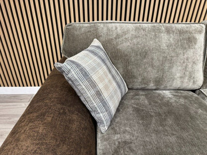 Oakfurnitureland DARWIN 2 Corner 2 Large Fabric Corner Sofa - RRP £2899