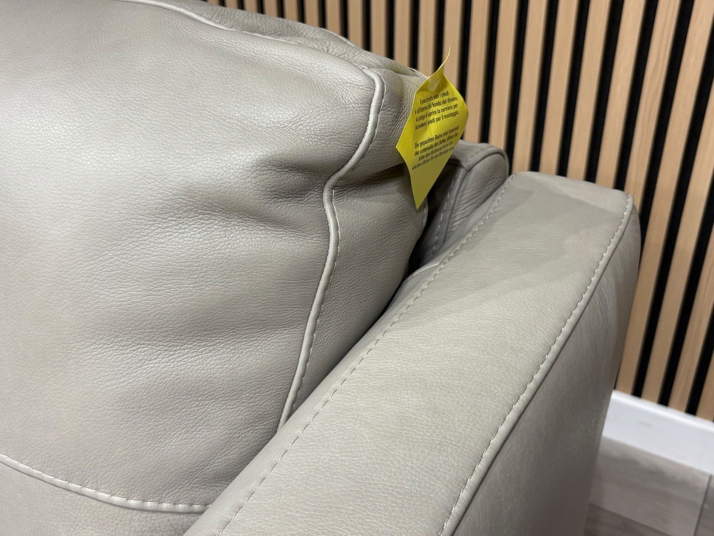 John Lewis BAILEY Style 2 Seater Stone Leather Sofa RRP £1695