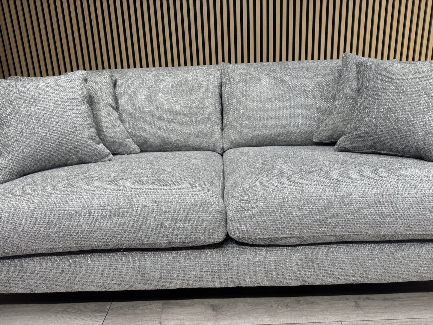 Laura Ashley LYNDEN Style Fabric 3 Seater + 2 Seater Sofa Set, Grey - RRP £2,700