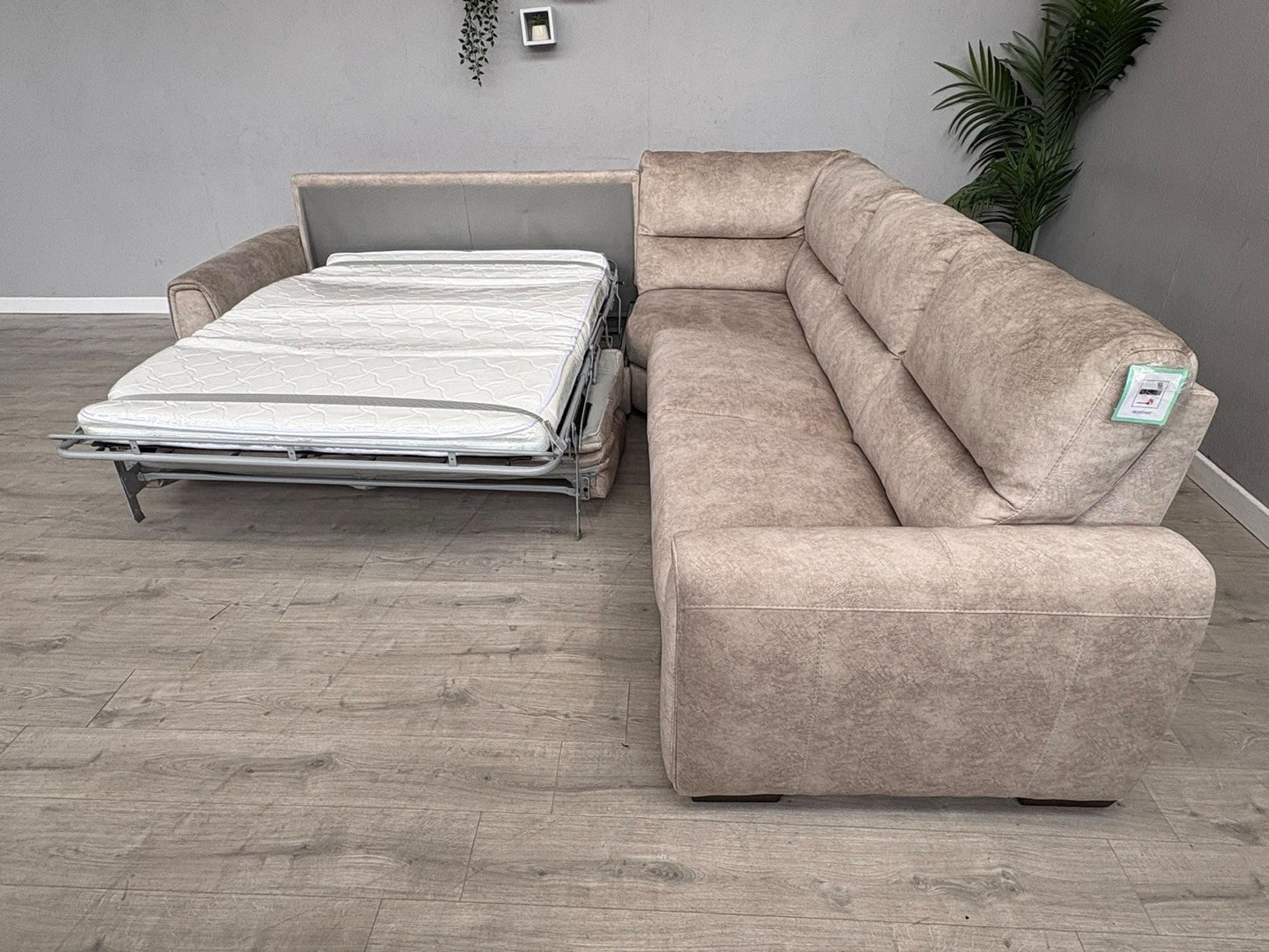Furniture Village FLEX Fabric Large LHF Corner Sofa Bed, Storage Arms, RRP £2945