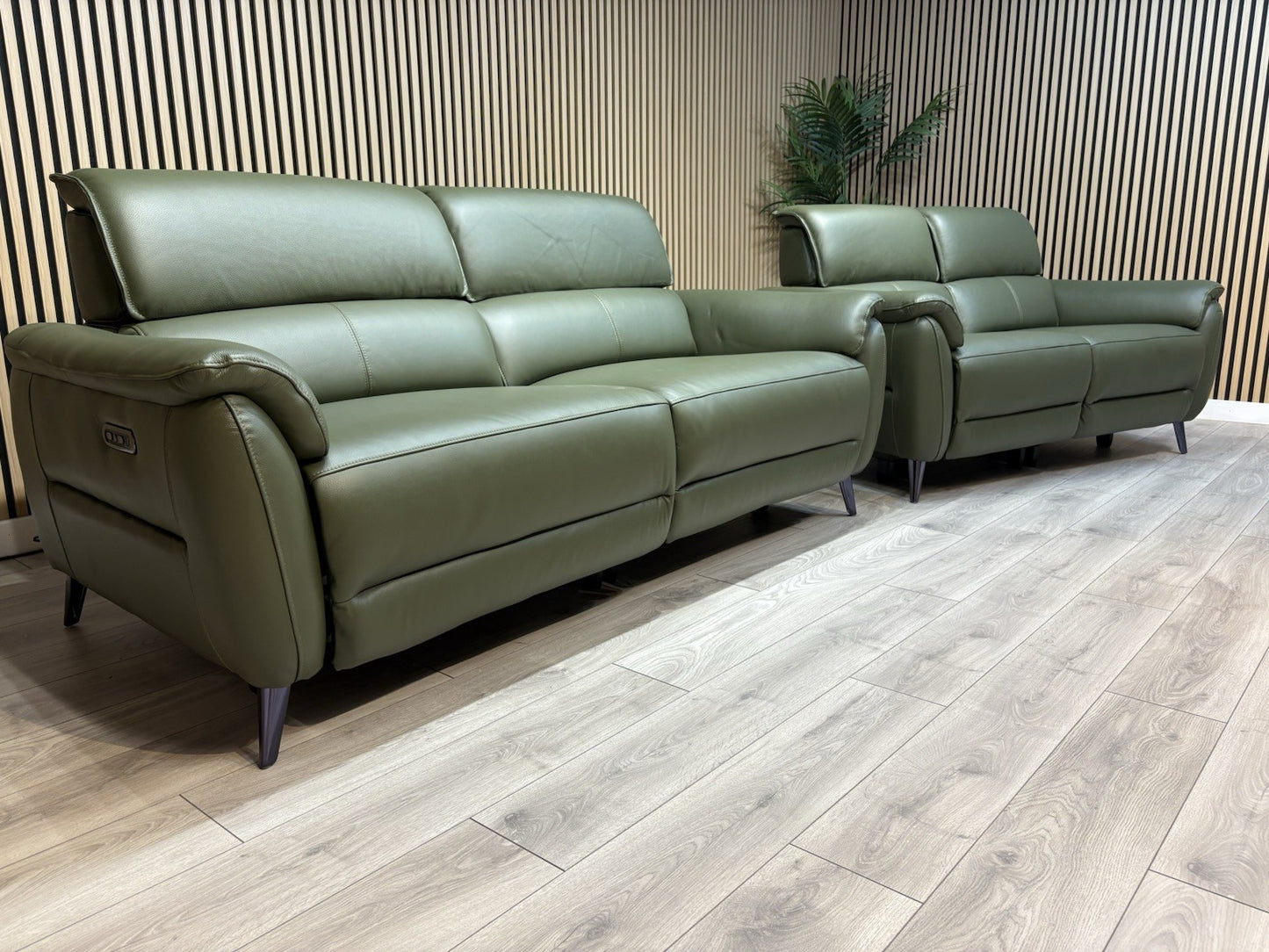 Furniture Village JUDE Style Leather 3 + 2 Seater Power Sofa Set - RRP £4,690