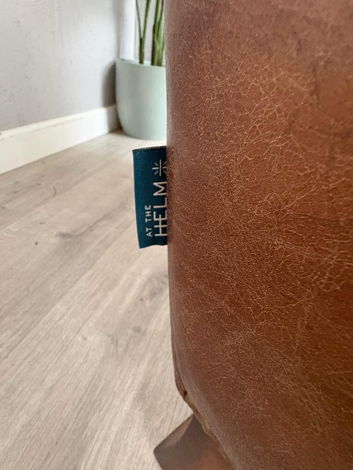 F. Village - At The Helm SHACKLETON Leather Chesterfield Wing Chair - RRP £1795