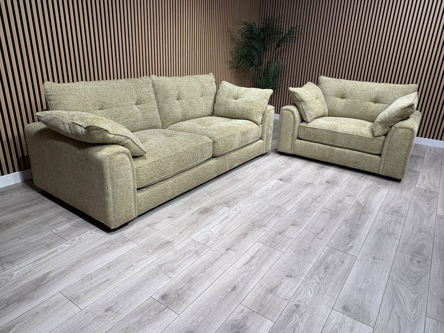 Davina Fabric Large 3 Seater Sofa + Love Chair Set - RRP £2698