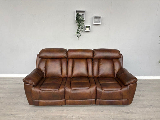 DFS Bravado Leather 3 Seater Sofa, Power Recliners, Fold Down Table - RRP £1,999