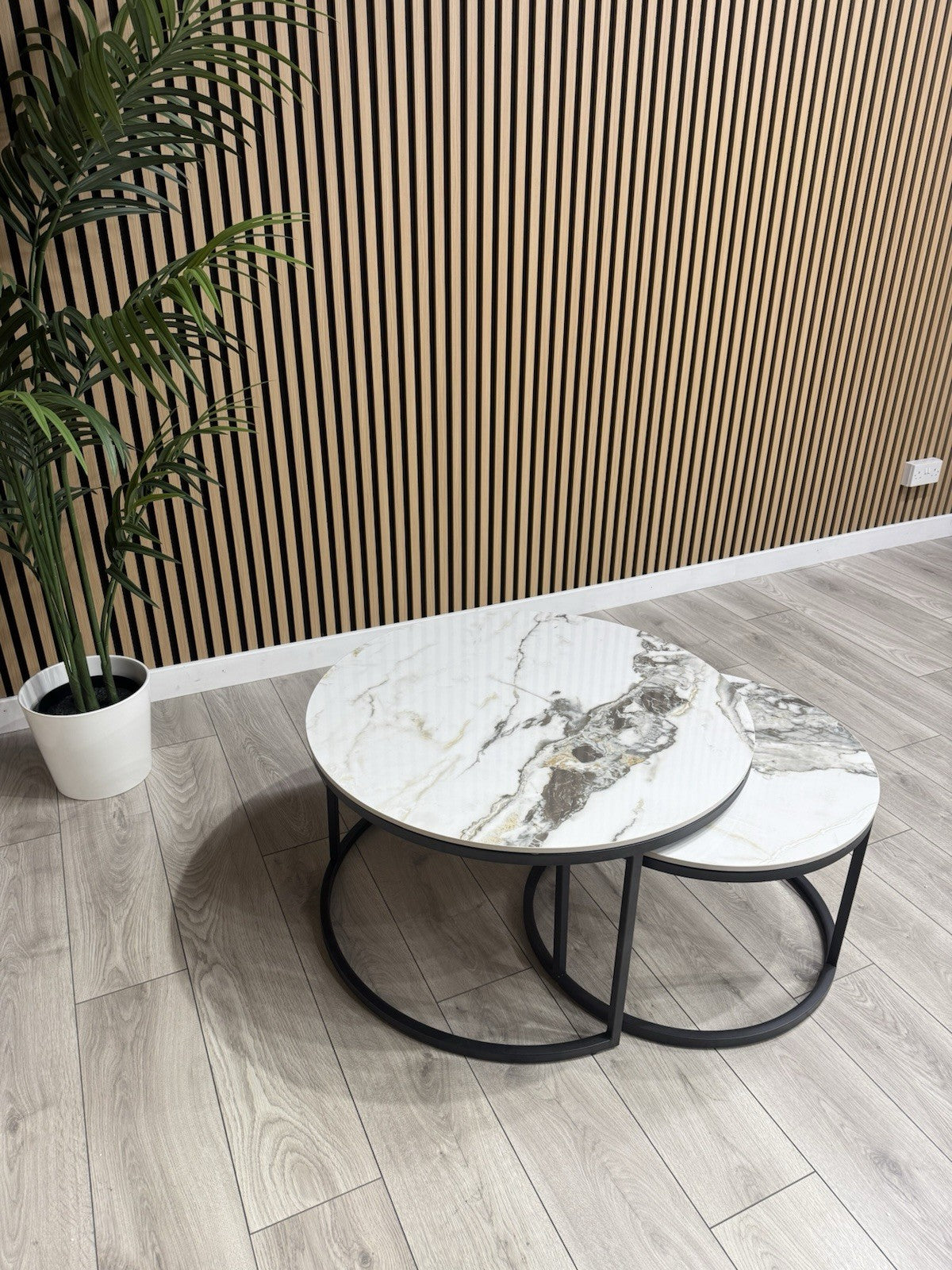 Furniture Village - Yoyo Nest Of Round Coffee Tables, White  - RRP £569
