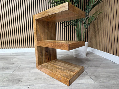 NEXT Sample - Cuba Mango Wood E Shape Shelving Unit - RRP: £459