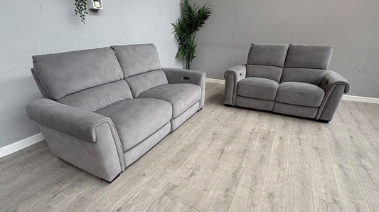 Furniture Village NIXON Fabric 3+2 Seater Power Recliner Sofa Set - RRP £2,290