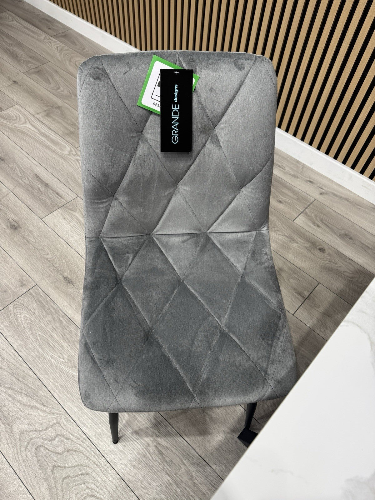 NEXT Sample - CRETE Marble Effect Square Dining Table + 2 x Chairs. RRP £1,099