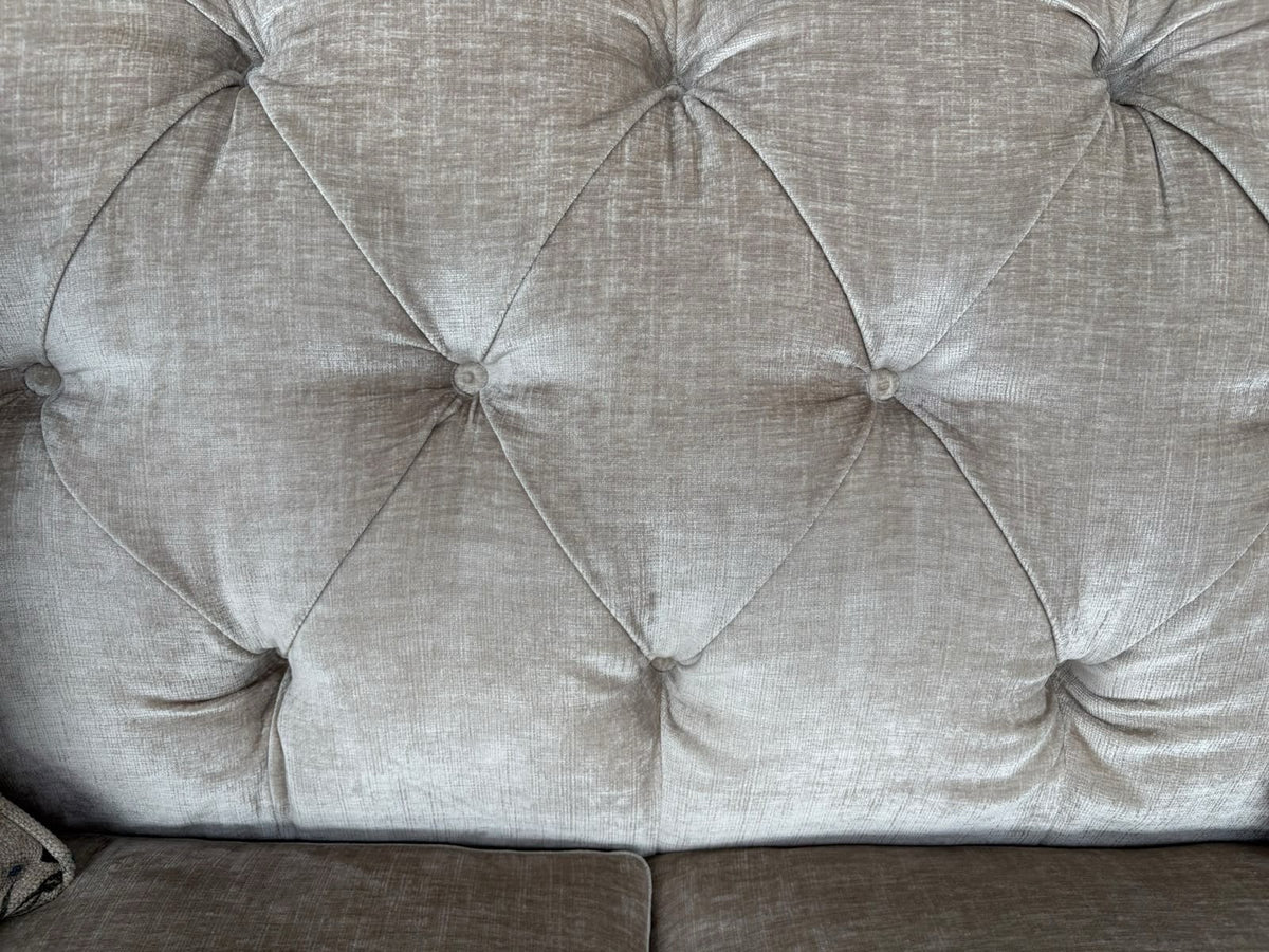 Alexander & James Fabric 3 Seater Button Back Sofa + Love Chair - RRP £3,298