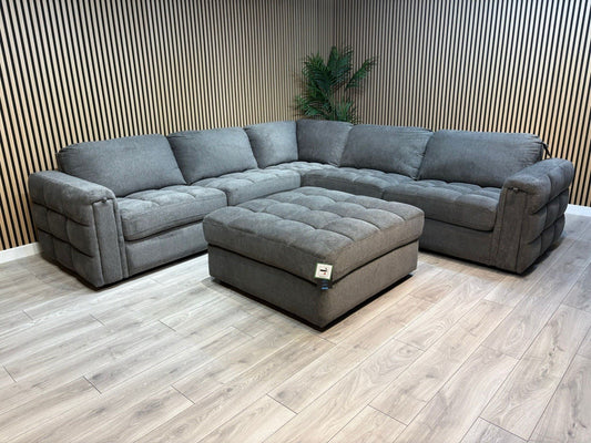 DFS - MAVAM Modular Premium Fabric 2 Corner 2 Sofa + Large Footstool - RRP £3499