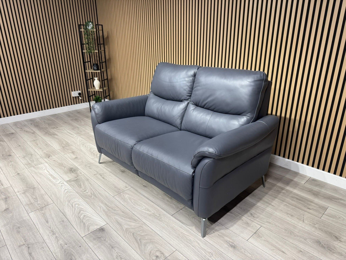 Furniture Village DAYTONA Leather 2 Seater Sofa, Lavender Grey - RRP £1,495