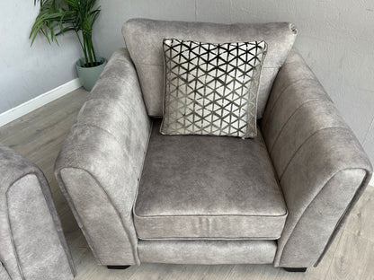 Furniture Village MARIAH Fabric LHF Chaise Corner Sofa + Armchair - RRP £4,140
