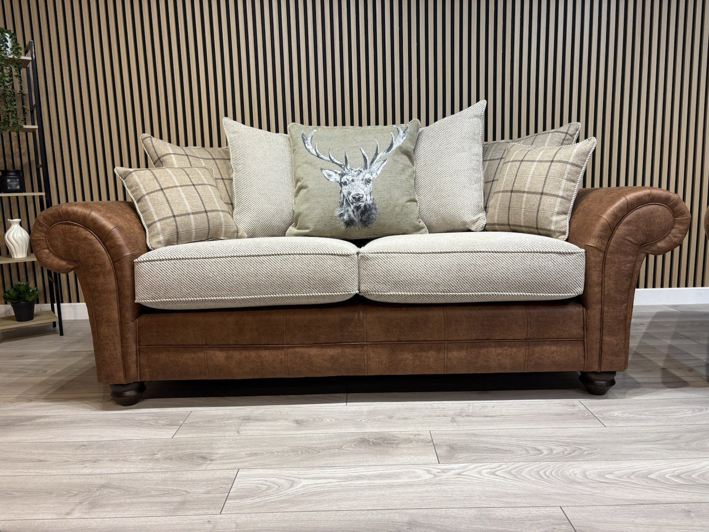 DARWIN Fabric Scatter Back 3 Seater + 2 Seater Sofa Set - RRP £2,598