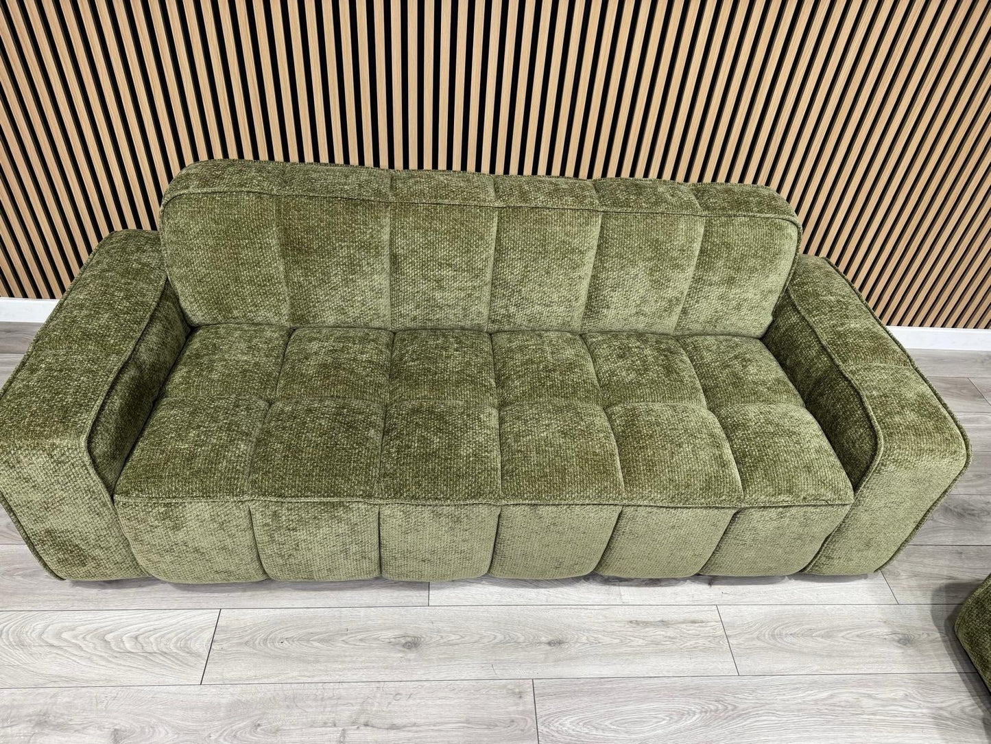 PARIS Fabric 3 Seater + 2 Seater Sofa Set, Olive - RRP £2,578
