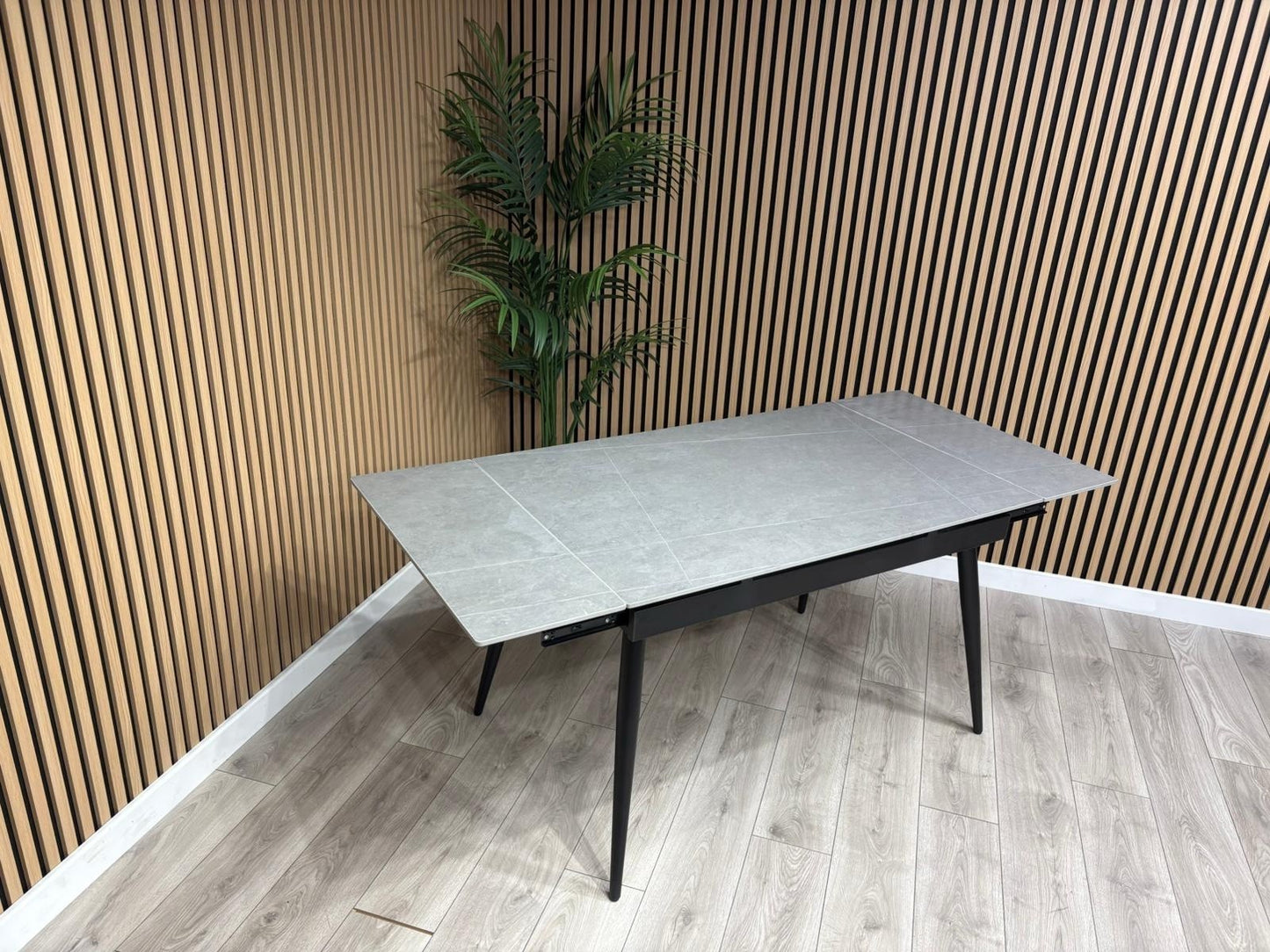 NEXT Sample - Verona Slate Effect Extendable Dining Table  - RRP £599