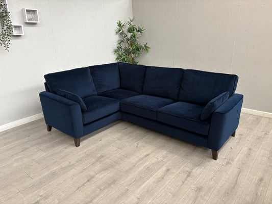 Furniture Village BRONDBY Small Fabric LHF Corner Sofa, Navy - RRP £1,595