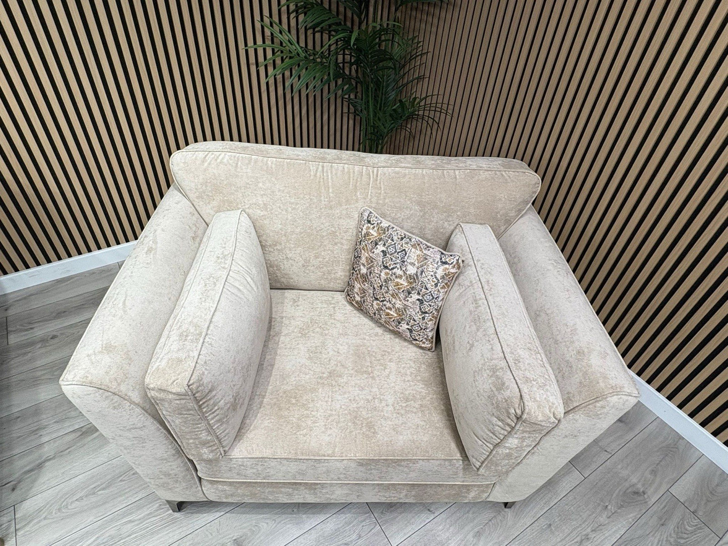 Furniture Village SASHA Fabric 4 Seater Sofa + Large Cuddle Armchair - RRP £3490