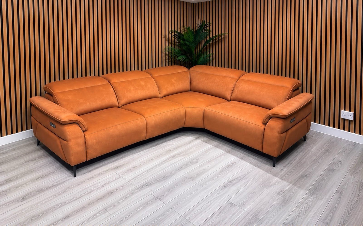 Furniture Village MOET Style Fabric RHF Power Recliner Corner Sofa - RRP £4,295