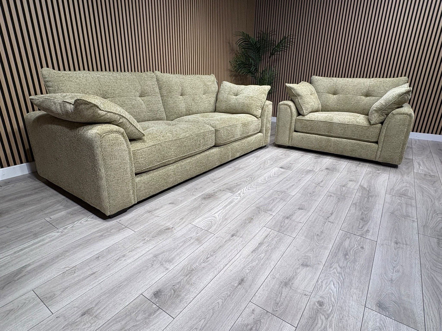 Davina Fabric Large 3 Seater Sofa + Love Chair Set - RRP £2698