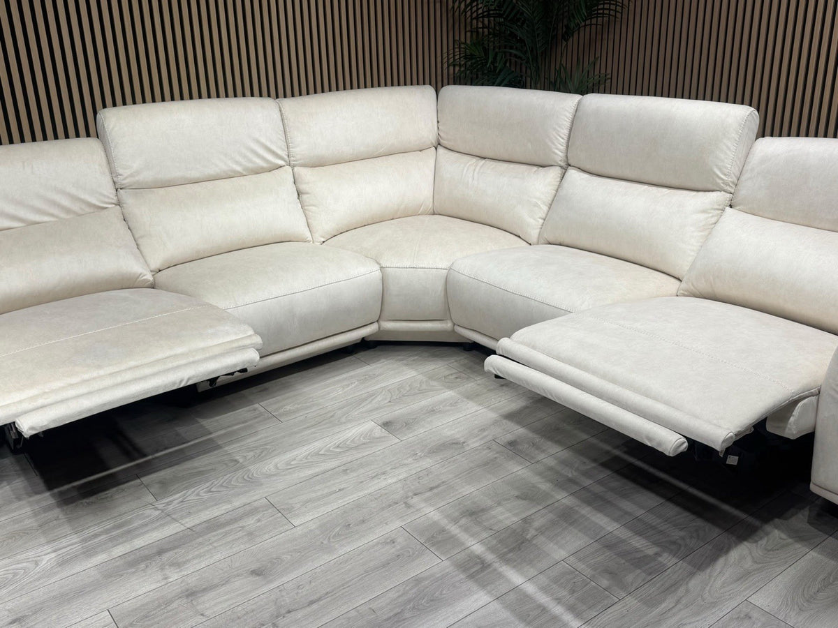 ScS GATTOLINO Fabric Power Recliner Corner Sofa, Manual Head Tilt - RRP £2,999