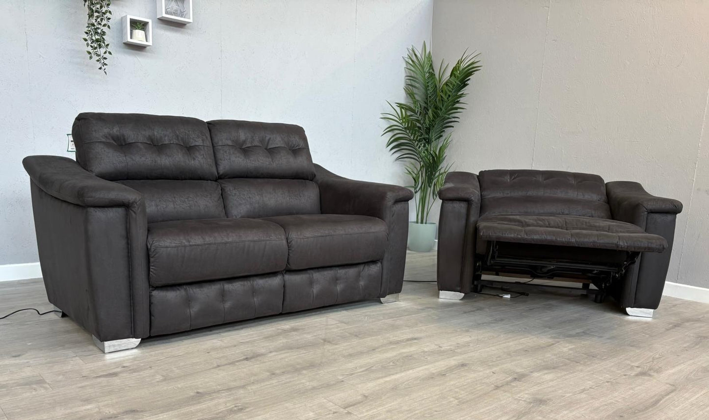 DFS - La-Z-Boy NEW HOLLYWOOD Fabric 2 Seater Sofa + Cuddler Armchair, Power