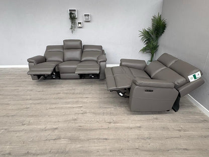 Furniture Village RAVEN Leather 3 + 2 Seater Power Recliner Sofa Set - RRP £2390