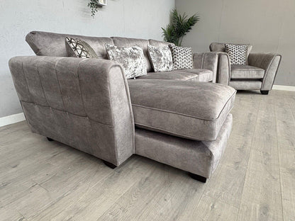 Furniture Village MARIAH Fabric LHF Chaise Corner Sofa + Armchair - RRP £4,140