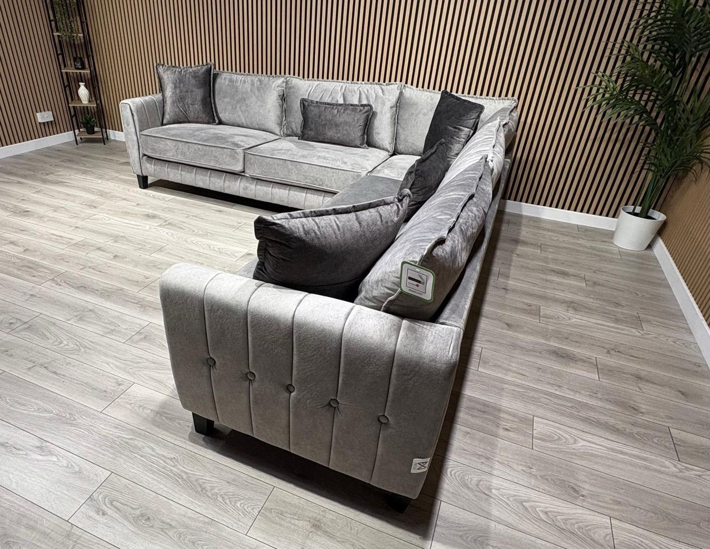 DFS - Cherished Fabric Corner Sofa, Formal Back - RRP: 2399