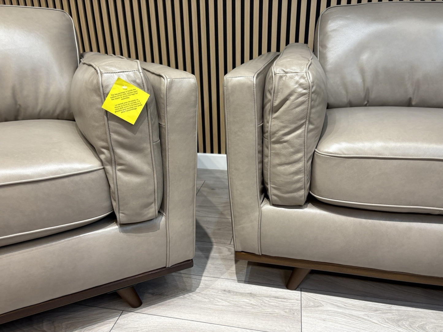 John Lewis Sample VALENCIA 3 Seater + Armchair Leather Sofa Set - RRP £4,198
