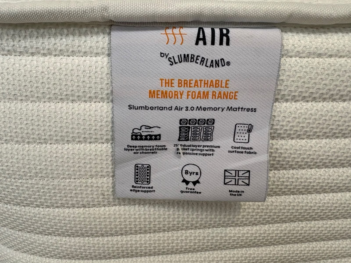 Slumberland AIR 3 Memory Pocket 4ft 6 Double Mattress, Firm - RRP £899
