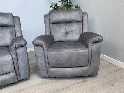 DFS - CASIMIR Style Fabric 2 Seater Sofa + 2 x Armchairs, Recliners - RRP £2,297
