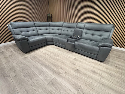 SCS Belford 1 Corner 3 Power Recliner Sofa with Media Console - RRP £2599
