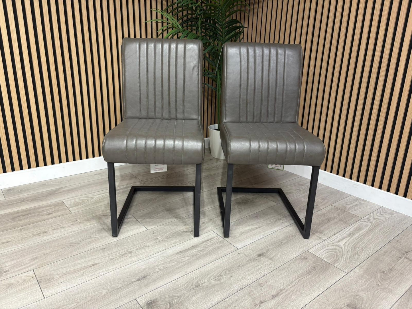 NEXT Sample - RIGA Industrial leather dining chairs