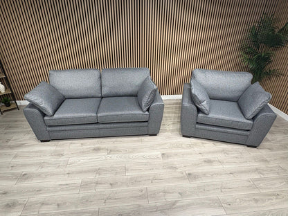 NEXT Stamford Style Fabric 3 Seater Sofa + Armchair Set - RRP £2,499