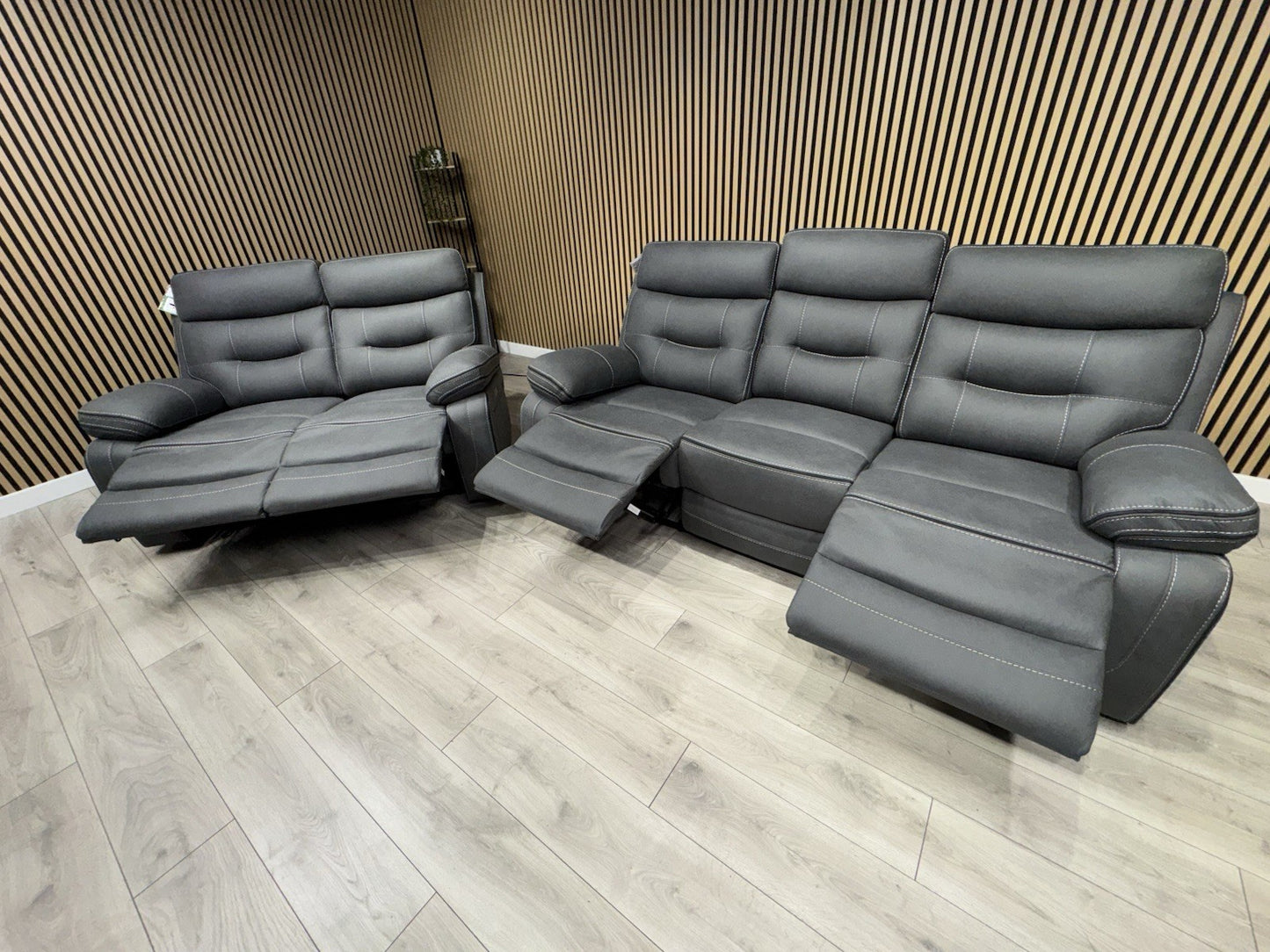 DFS Eiger Style Fabric 3+2 Seater Power Sofa Set RRP £2788