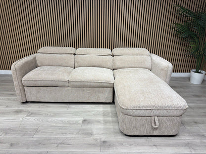 WINDSOR Premium Fabric LHF or RHF Chaise Sofa Bed with Storage - RRP £1399