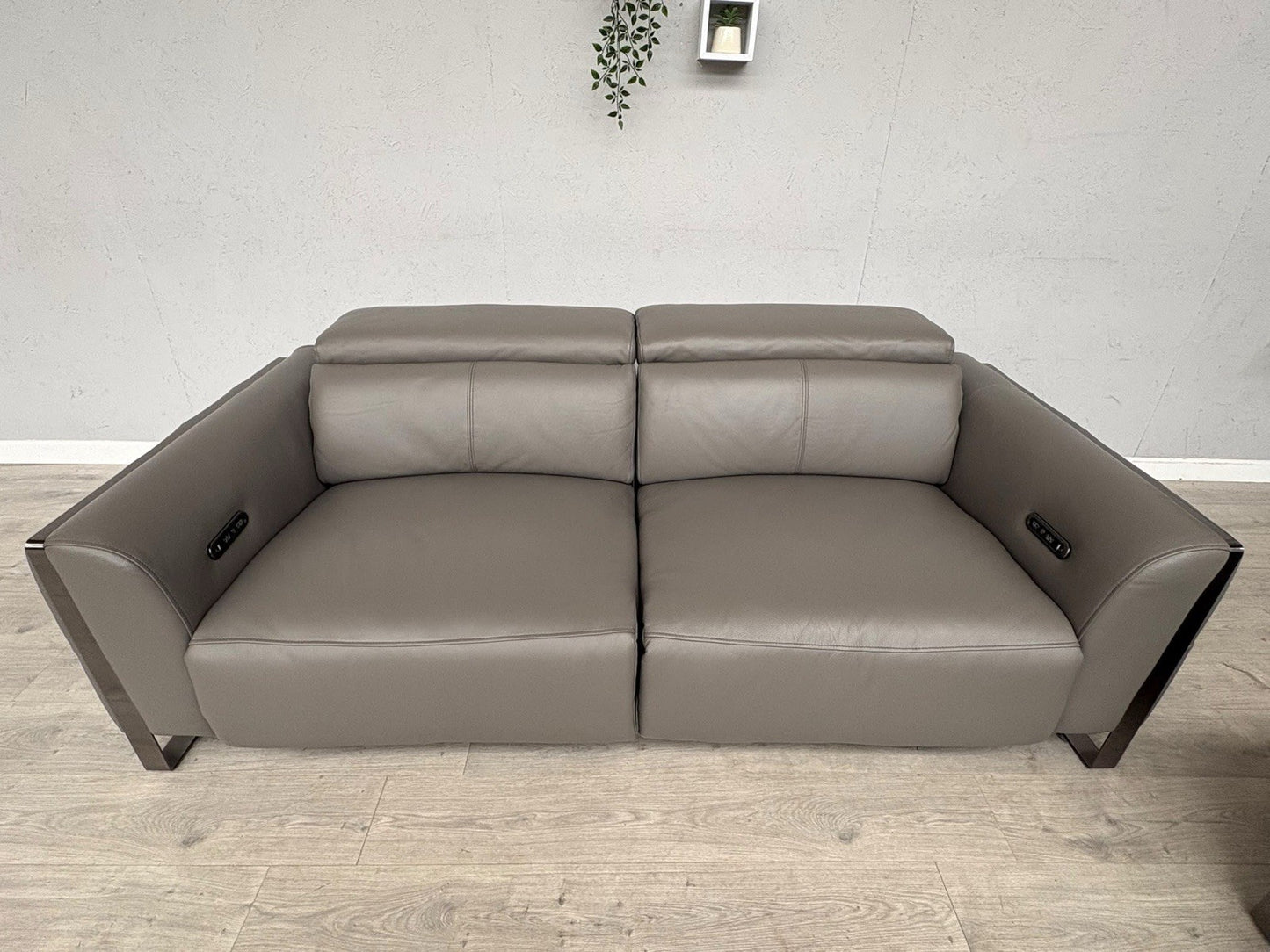 Furniture Village GISELLA Leather 3 Seater Sofa + Armchair Power Set - RRP £4390