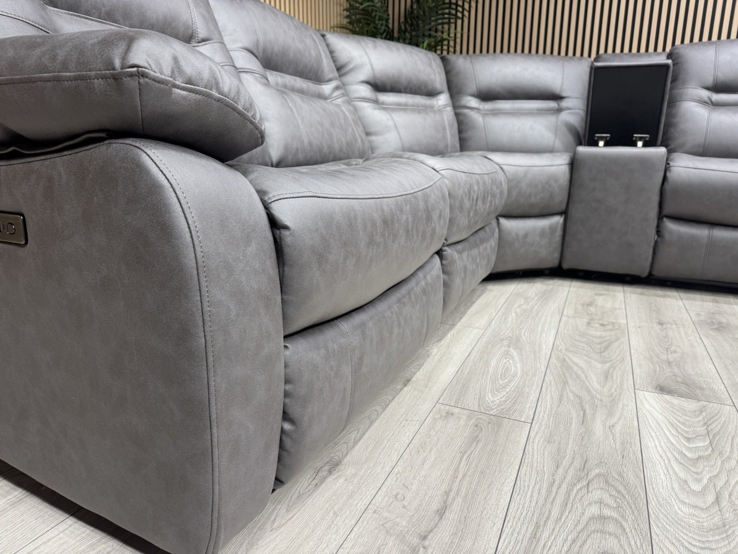 DFS Model Fabric Modular Corner Sofa + Console, Power Recliners - RRP £2,599