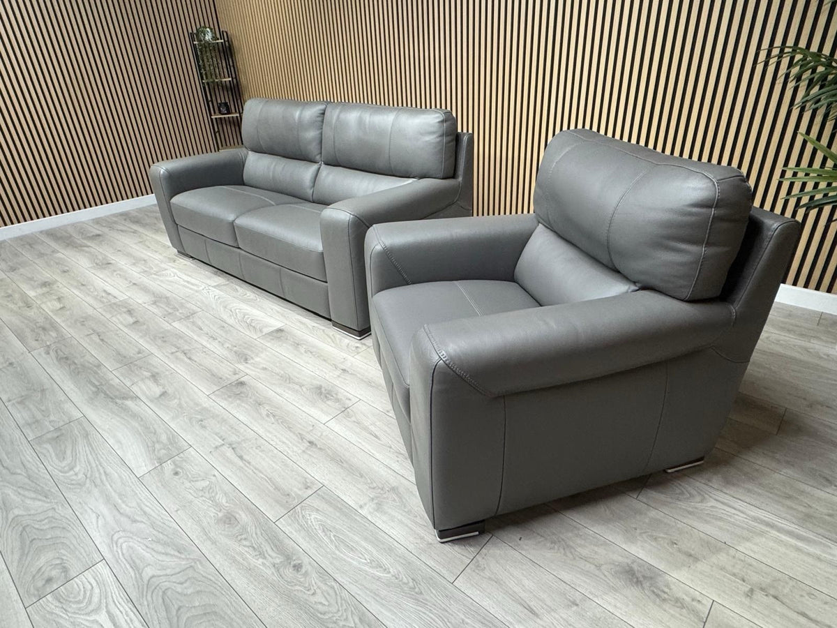 ScS - Sisi Italia LUCCA Leather 3 Seater Sofa + Armchair Set - RRP £3898