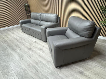 ScS - Sisi Italia LUCCA Leather 3 Seater Sofa + Armchair Set - RRP £3898
