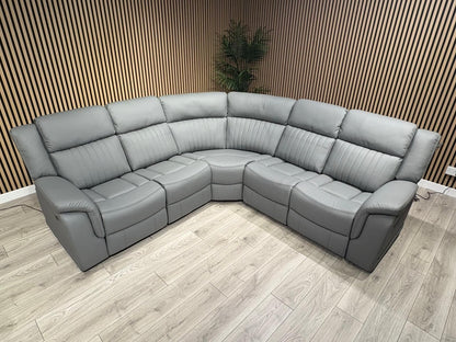 DOMINO Leather Modular Corner Sofa Set, Power Recliners - RRP £2,995