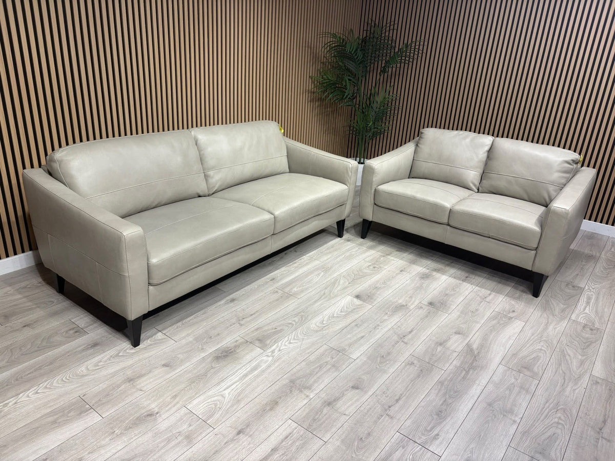 John Lewis BAILEY Style 3 Seater + 2 Seater Leather Sofa Set RRP £3978